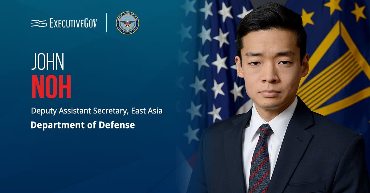 John Noh, an official at the Department of Defense. Noh spoke about Taiwan and the AUKUS at his confirmation hearing
