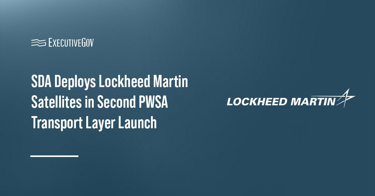 Lockheed logo. Company satellites were launched for the U.S. Space Force’s Proliferated Warfighter Space Architecture