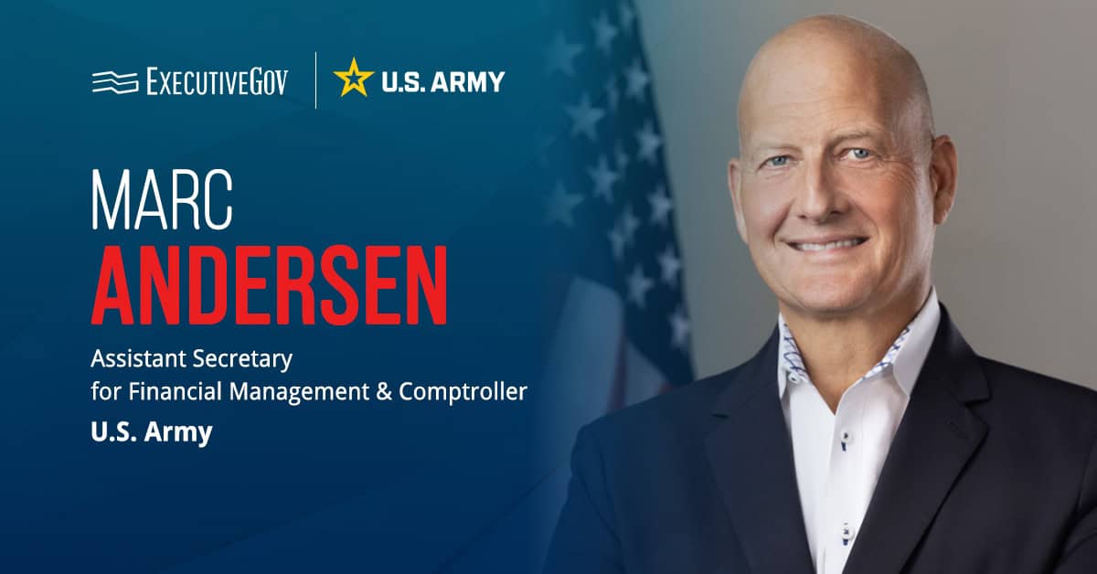 Logo of the U.S. Army. Marc Andersen will serve as the Army's assistant secretary for financial management and comptroller