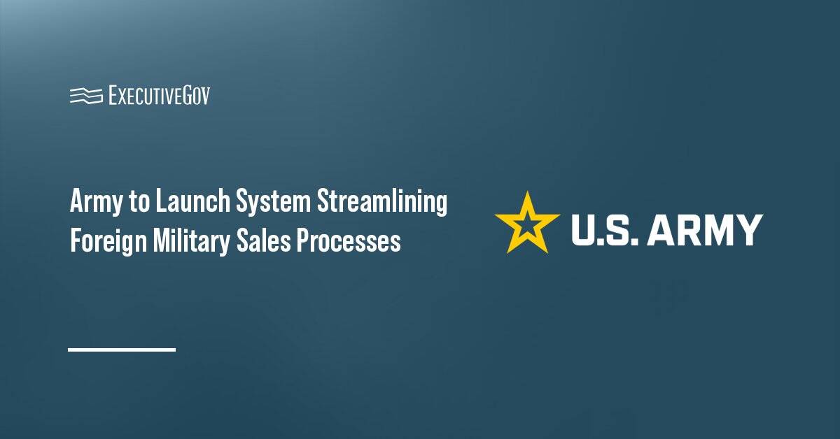 Army logo. New service branch system to streamline foreign military sales processing
