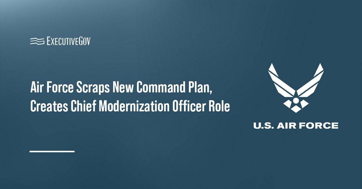 Air Force logo. The Air Force will consolidate modernization functions under Air Force Futures.