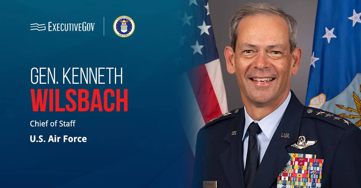Gen. Kenneth Wilsbach Confirmed as Air Force Chief of Staff Executive Gov Gen. Kenneth Wilsbach. The former commander of Air Combat Command was confirmed as the Air Force’s chief of staff.