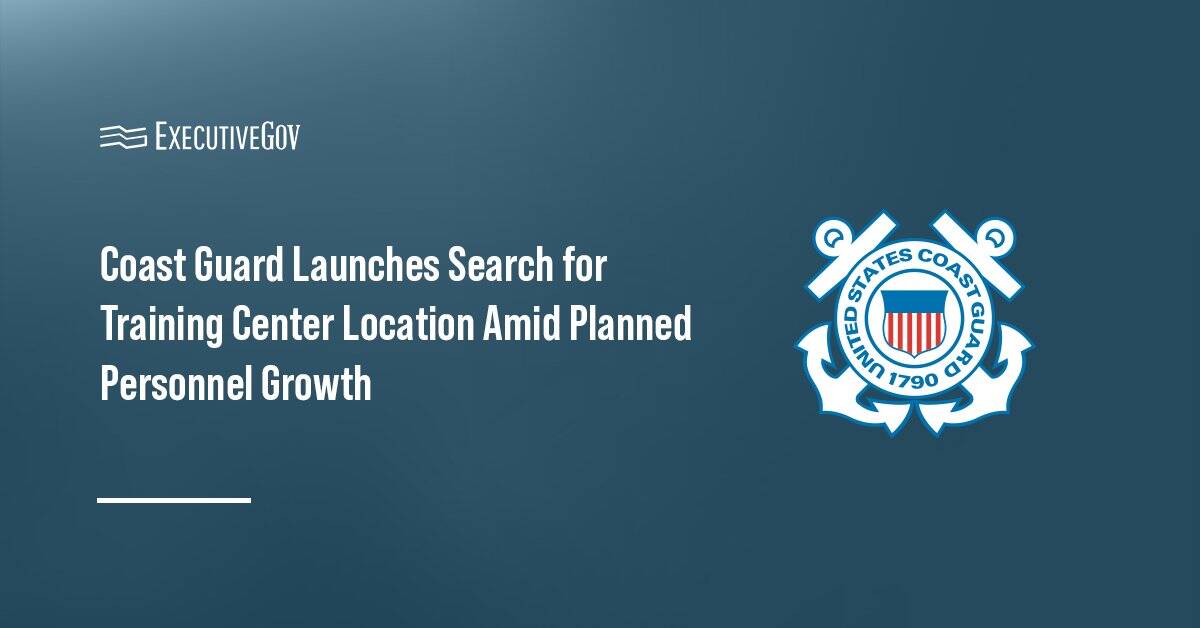 The official seal of the U.S. Coast Guard. The Coast Guard posted an RFI for its planned national training center