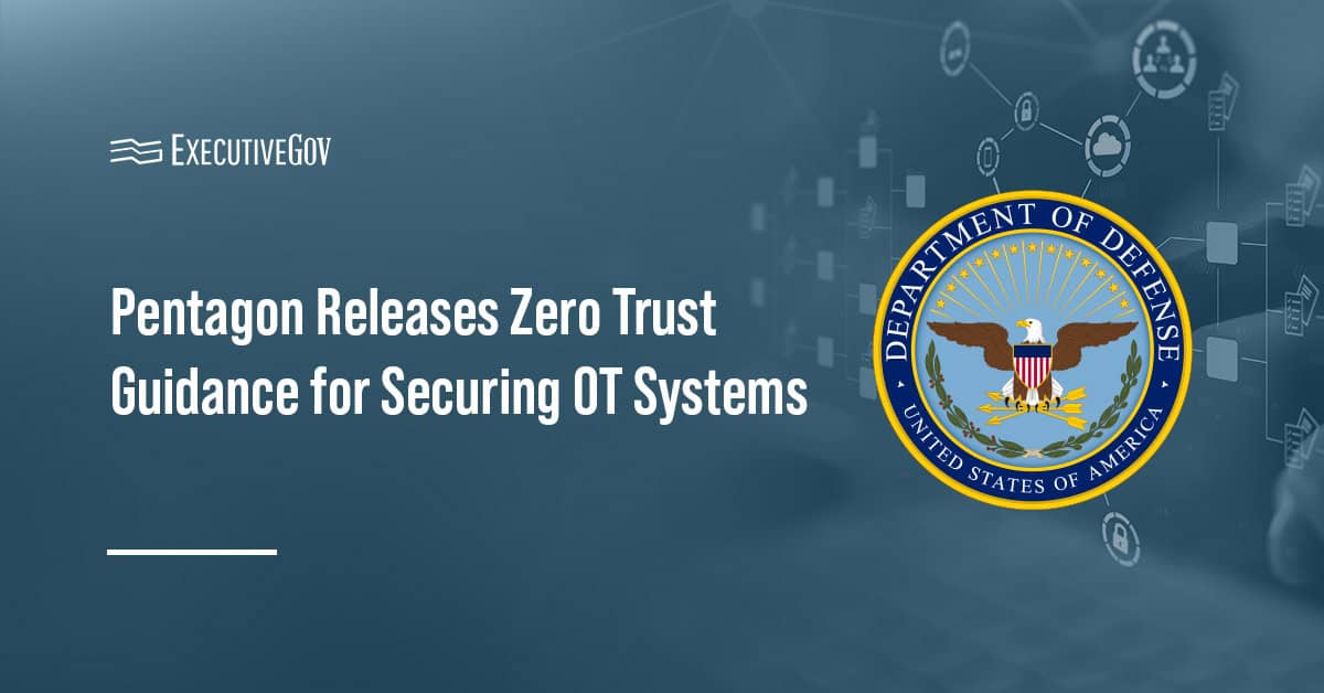 The Department of Defense's seal. DOD issued its Zero Trust for Operational Technology guidance