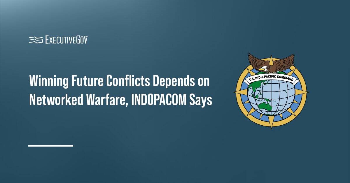 INDOPACOM logo. INDOPACOM said the ability to integrate systems across domains is the key factor shaping modern warfare.