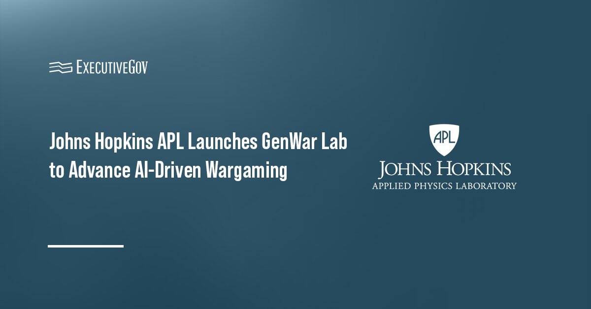 Johns Hopkins APL. GenWar Lab set for AI-driven wargaming