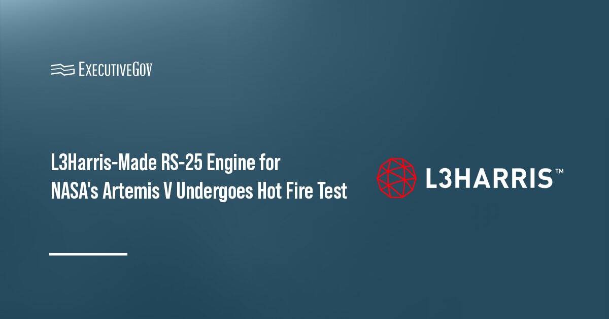 L3Harris Technologies logo. L3Harris is manufacturing the RS-25 engine for NASA's Artemis missions
