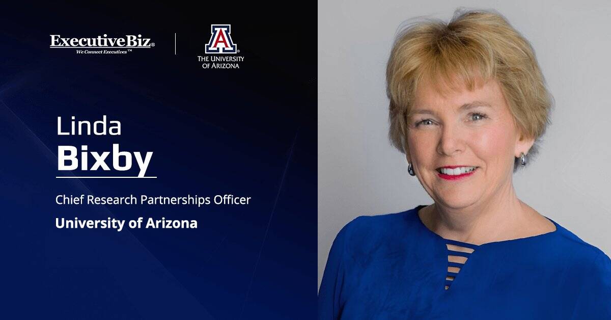 Arizona CRPO Linda Bixby. Linda Bixby has been appointed chief research partnerships officer at the University of Arizona.