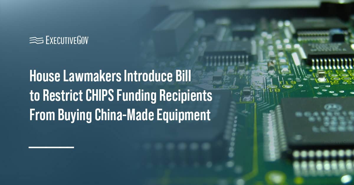 A semiconductor. The Chip EQUIP Act aims to ensure that federal investments support U.S. semiconductor manufacturing