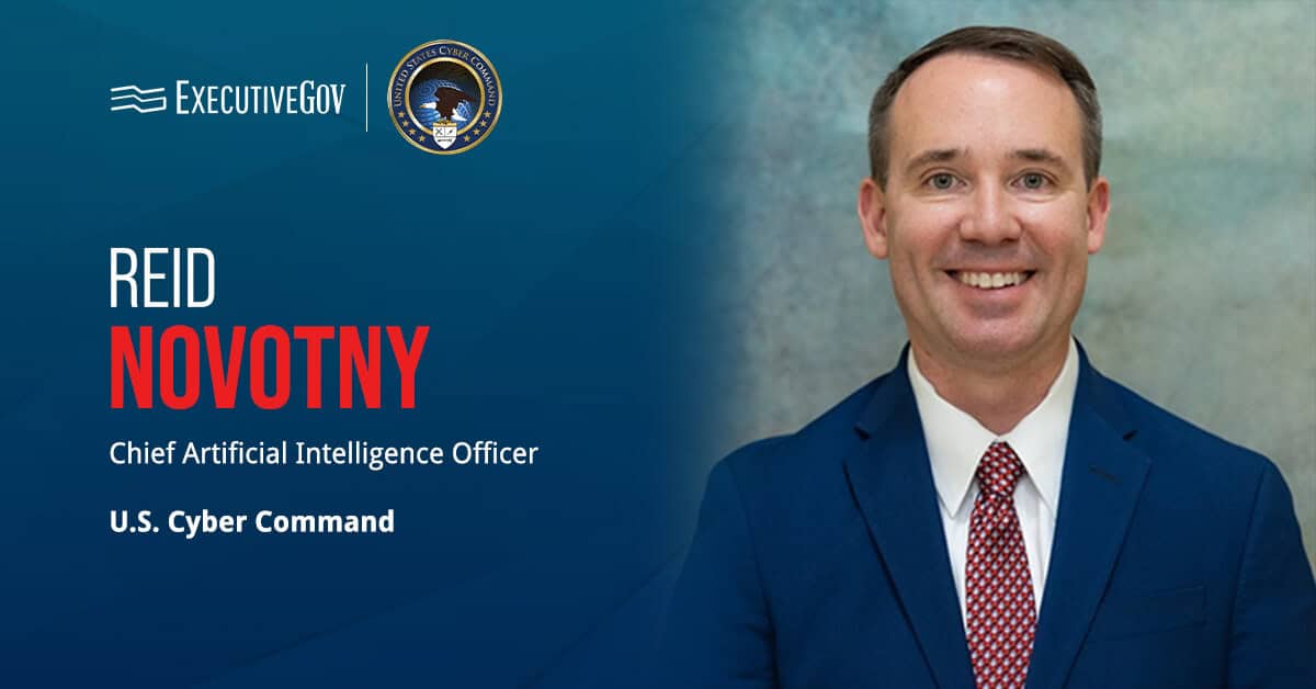 USCC CAIO Reid Novotny. Reid Novotny has been named chief artificial intelligence officer at the U.S. Cyber Command.