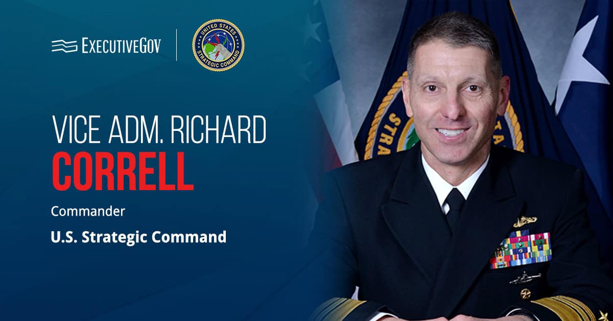 Vice Adm. Richard Correll, commander of STRATCOM. Correll previously served as deputy commander of STRATCOM