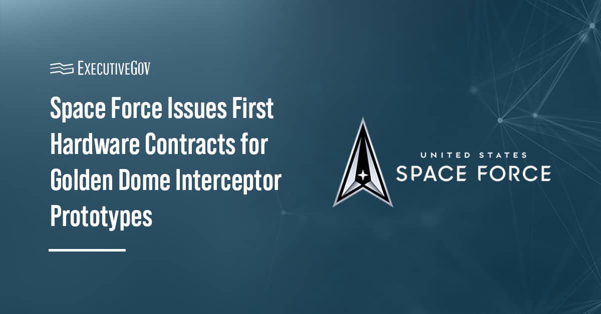 Space Force logo. USSF has awarded multiple contracts to for space-based interceptor prototypes under Golden Dome.