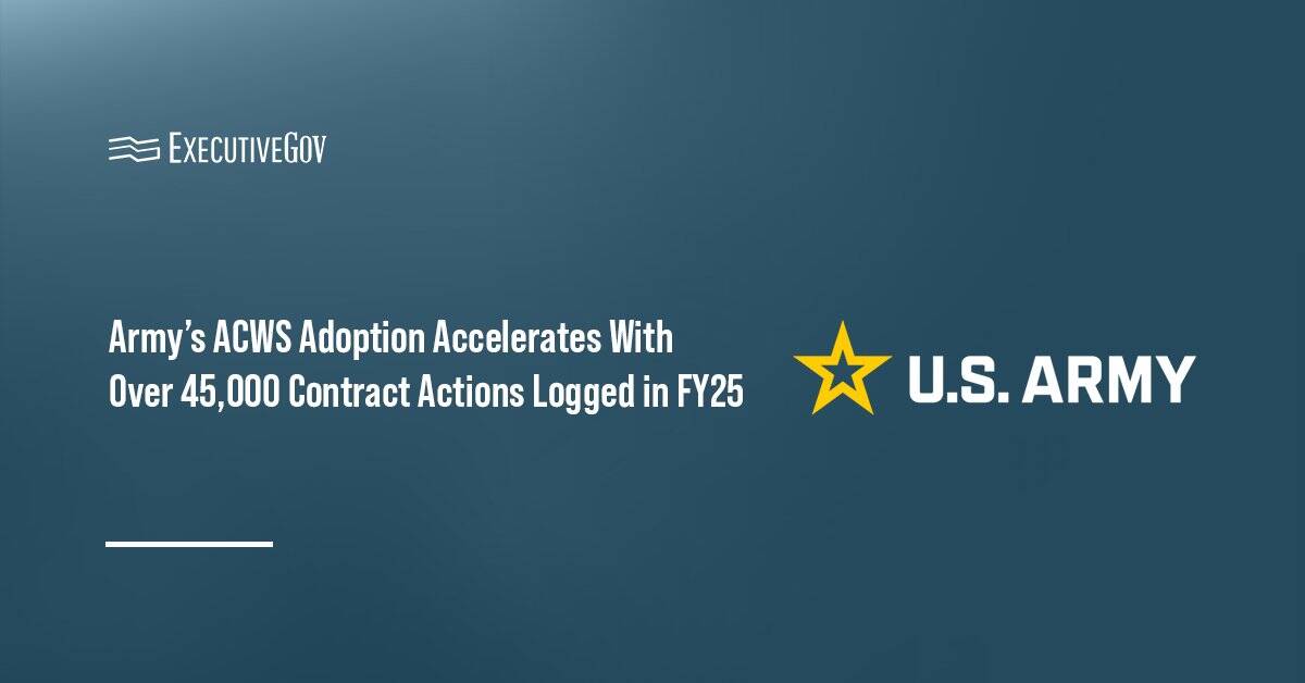 U.S. Army official seal. The Army reported progress in its implementation of an automated contract writing system