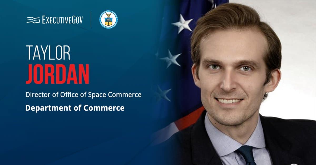 OSC Director Taylor Jordan. The Commerce Department has appointed Taylor Jordan as director of the Office of Space Commerce.