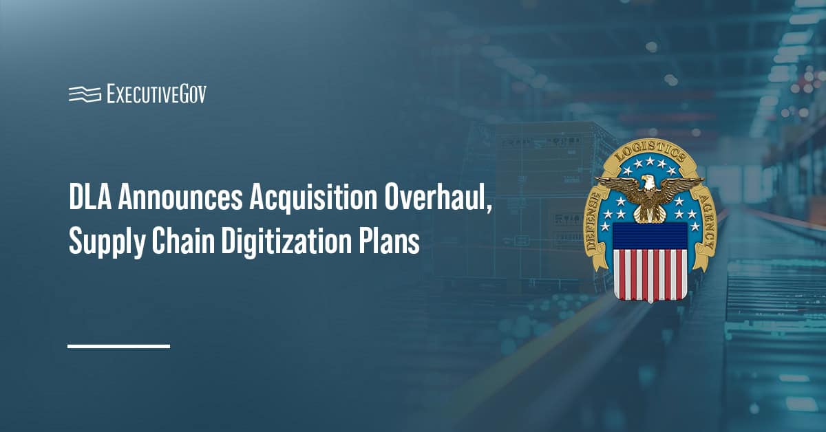 Defense Logistics Agency logo. DLA detailed its acquisition overhaul plan during an industry briefing.