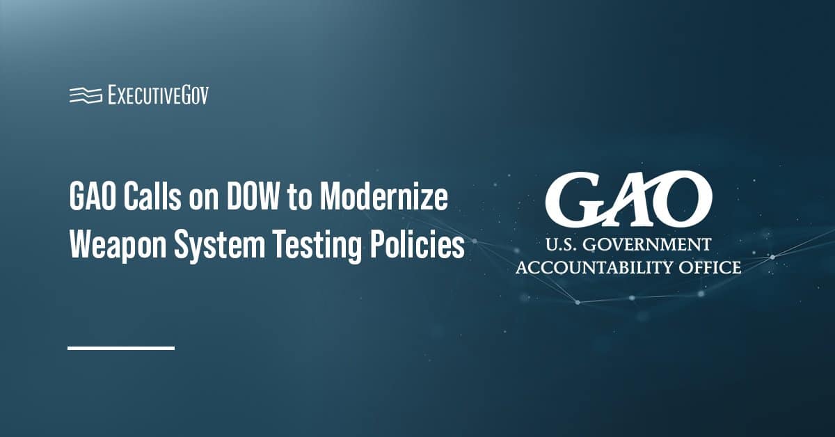 GAO logo. GAO revealed the DOW's test and evaluation policies are not aligned with best practices in product development.