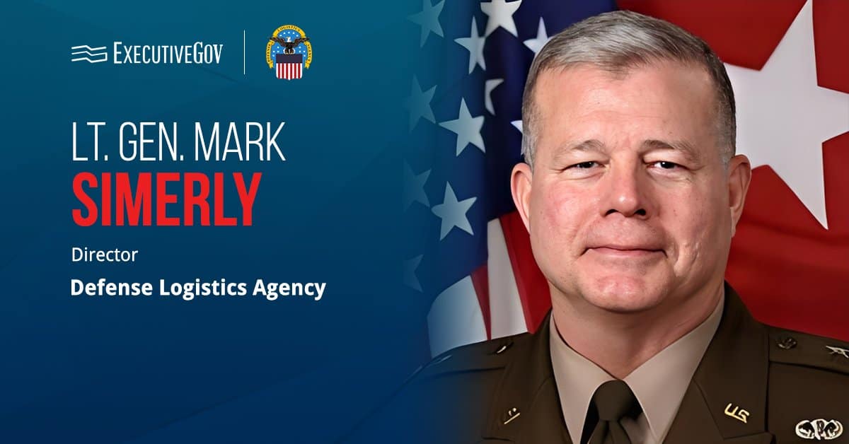 Lt. Gen. Mark Simerly, director of DLA. Simmerly published a paper on the "just enough" logistics model