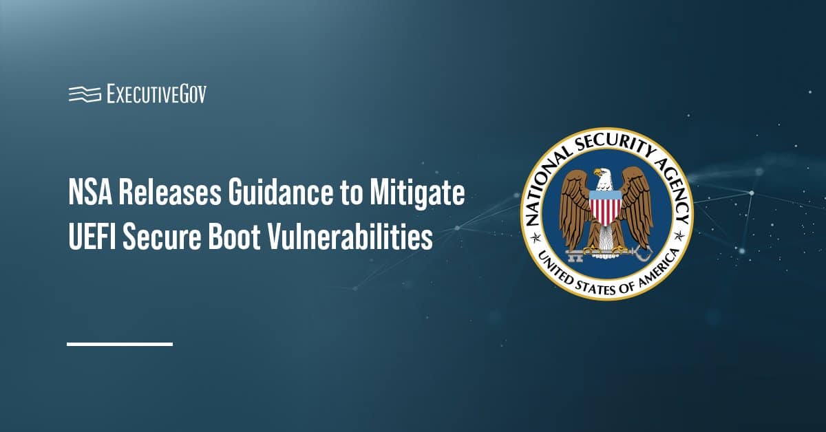 nsa-csi-uefi-secure-boot-vulnerabilities-cybersecurity The National Security Agency's logo. NSA issued a new Cybersecurity Information Sheet