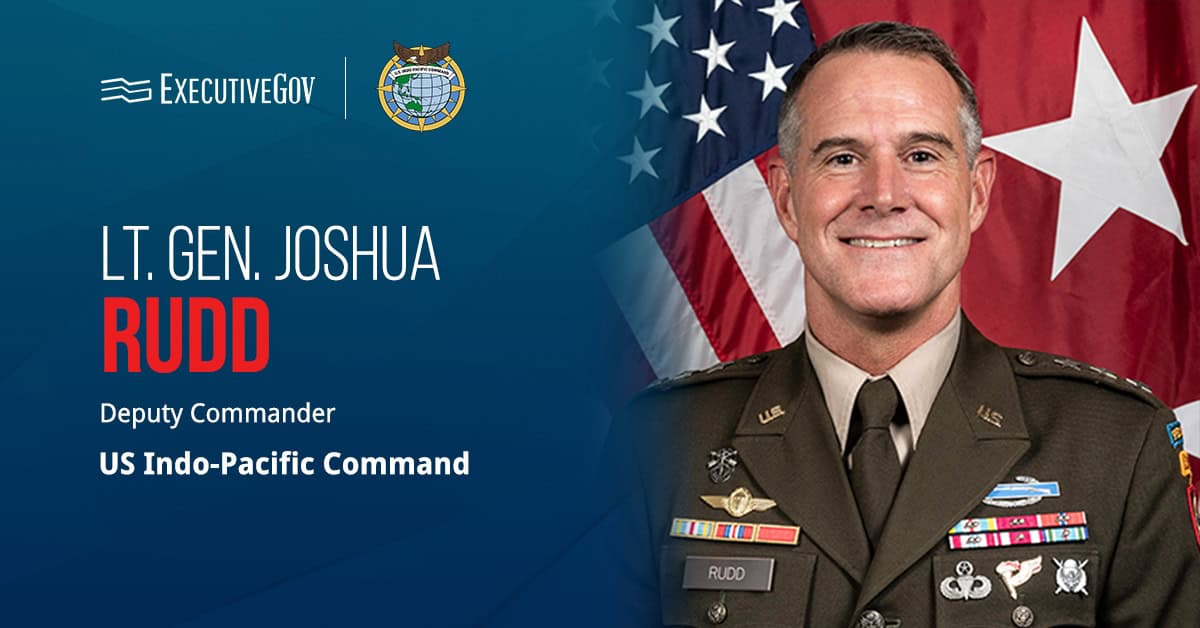 Lt. Gen. Joshua Rudd, deputy commander of the U.S. Indo-Pacific Command. Rudd has been nominated as head of NSA and CYBERCOM