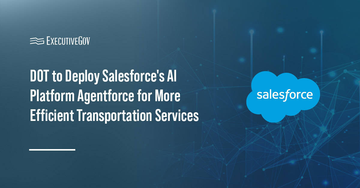 salesforce-transportation-dept-agentforce-ai Salesforce's logo. Salesforce will provide DOT with its Agentforce AI agents