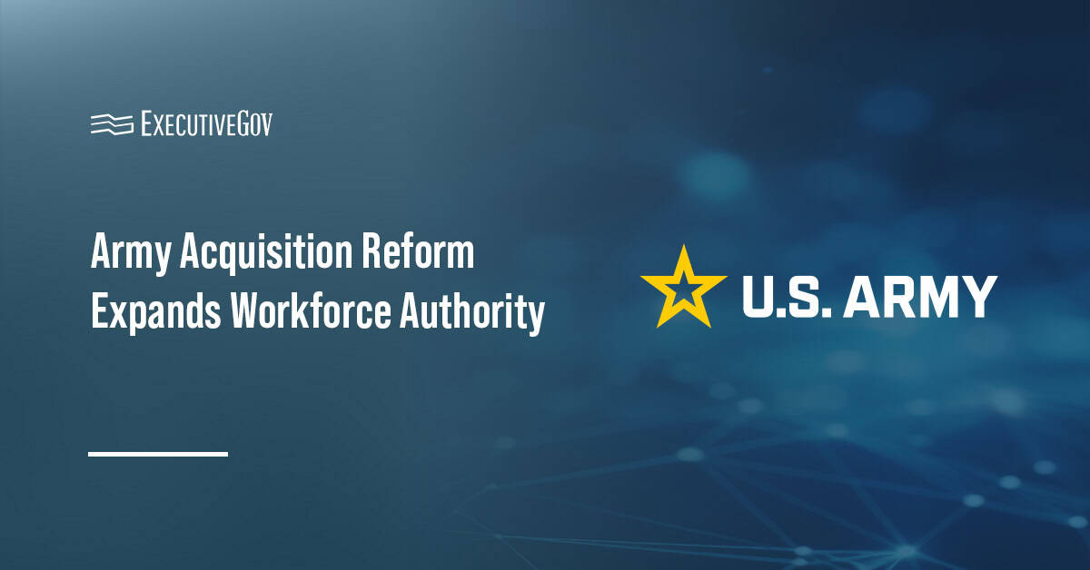 U.S. Army logo. The Army PAE structure provided its acquisition workforce with greater authority to accelerate tech delivery.