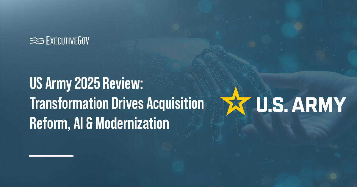 US Army logo. The U.S. Army closed 2025 with sweeping transformation initiatives.