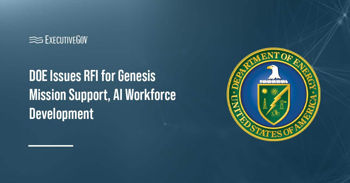 DOE seal. DOE has issued a request for information to support Genesis Mission technical needs and AI workforce development.