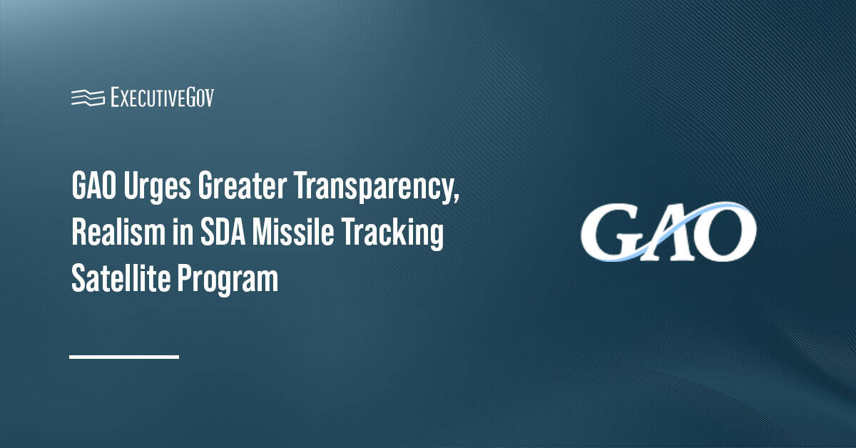 GAO logo. GAO urged SDA to enhance transparency and realism in its missile-tracking effort.