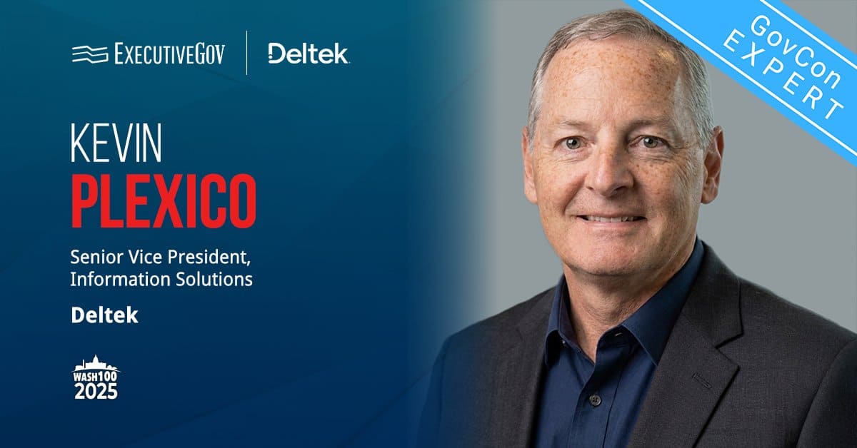 Kevin Plexico. The Deltek SVP will moderate a panel at the 2026 GovCon Executive Leadership Summit on Feb. 26.