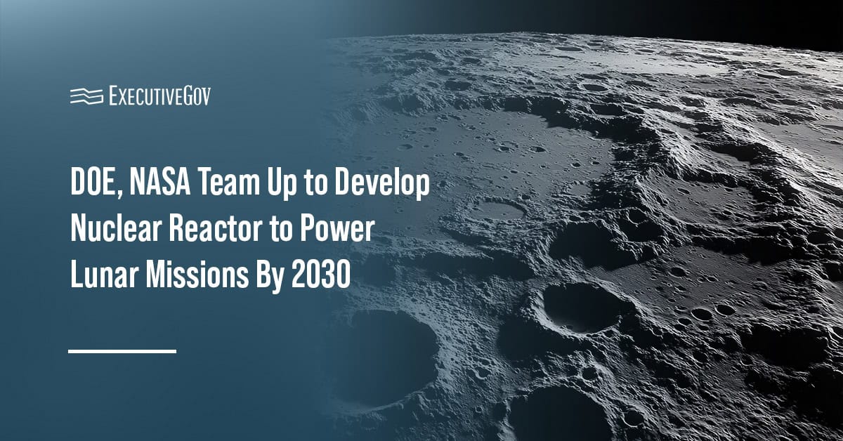 The lunar surface. The Department of Energy and NASA teamed up to build a nuclear reactor for the lunar surface