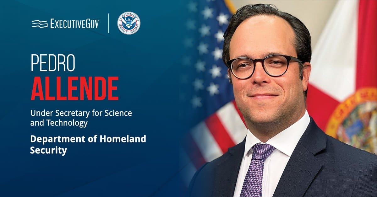 DHS' Pedro Allende. DHS has appointed Pedro Allende as under secretary for science and technology.