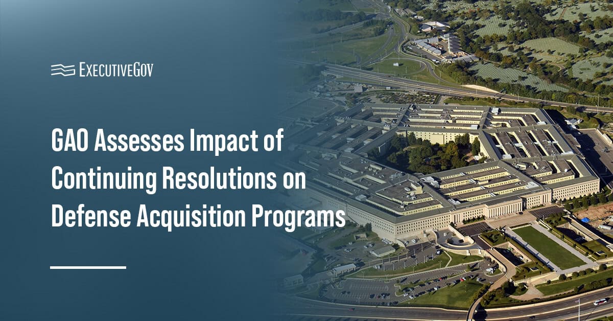 The Pentagon. GAO has assessed the impact of CRs on the Department of War’s acquisition programs.