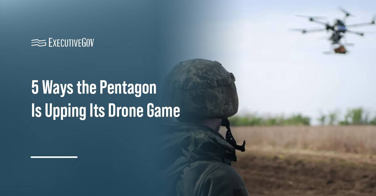 Soldier and drone. The DOW wants breakthrough UAS and counter-UAS capabilities and it wants them now.