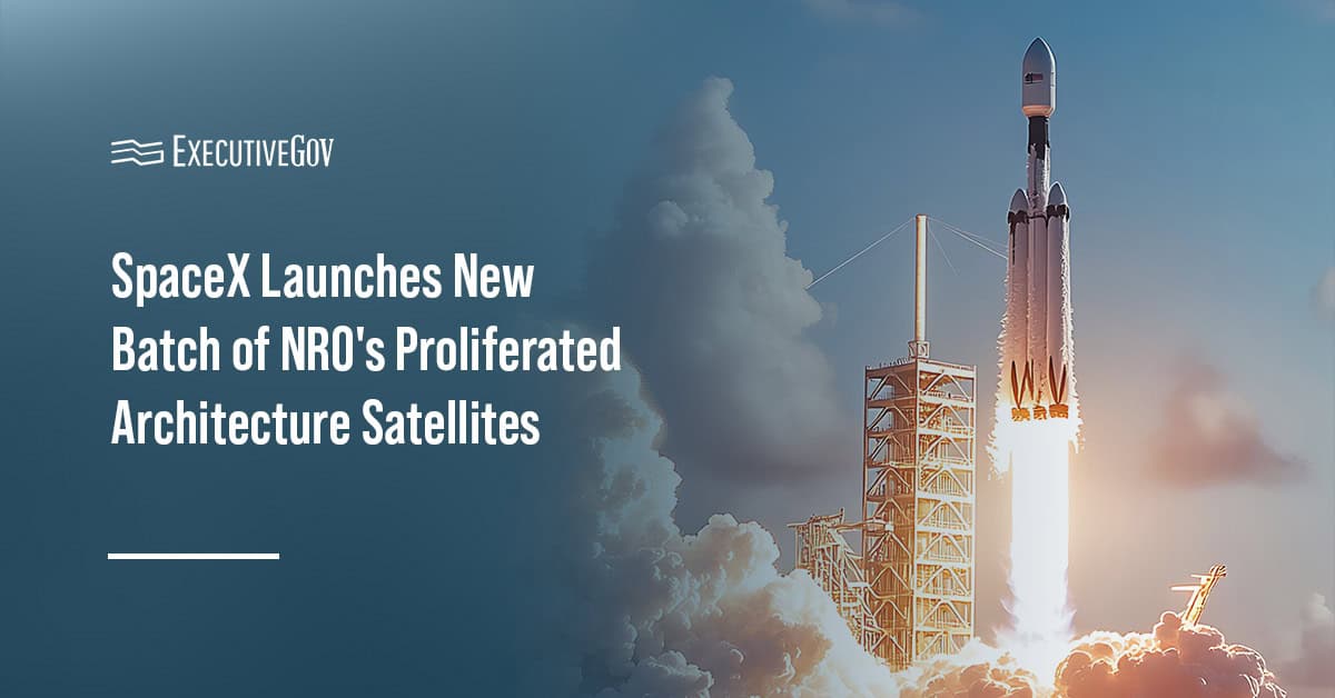 Falcon 9 launch. The National Reconnaissance Office's NROL-105 mission launched atop a SpaceX Falcon 9 rocket