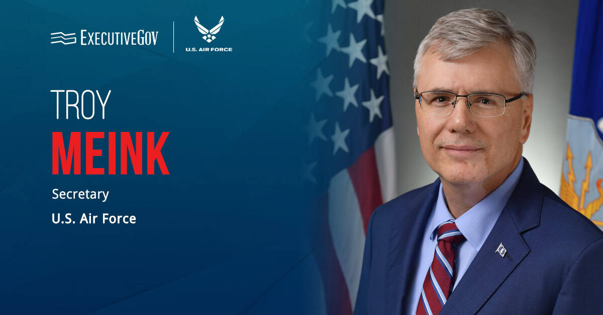 Air Force Secretary Troy Meink. Meink announced DAF's adoption of GenAI.mil