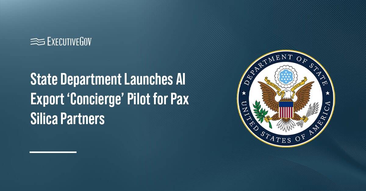 State Department seal. State launched a concierge pilot to streamline AI product acquisition for Pax Silica partners.