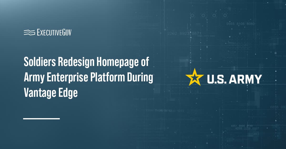 U.S. Army logo. The Army hosted Vantage Edge, a competition to redesign the Vantage homepage