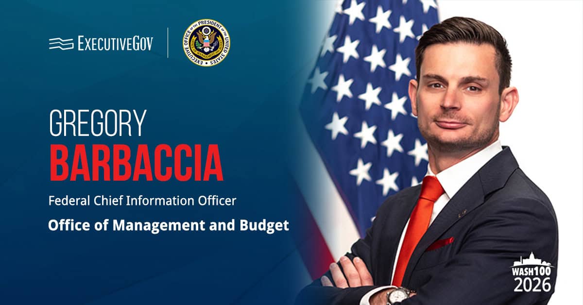 Federal CIO Gregory Barbaccia. The Wash100 Award winner has issued a memo outlining his priorities for 2026.