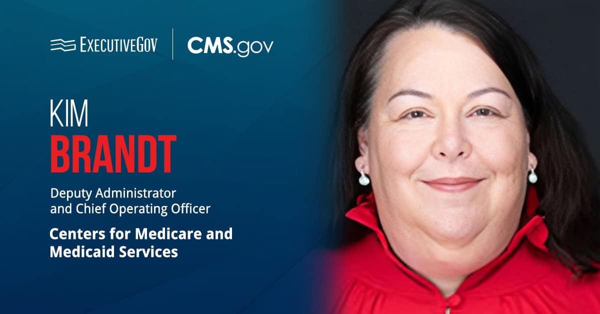 Kim Brandt. The CMS deputy administrator and COO talked about the use of AI to strengthen fraud detection.