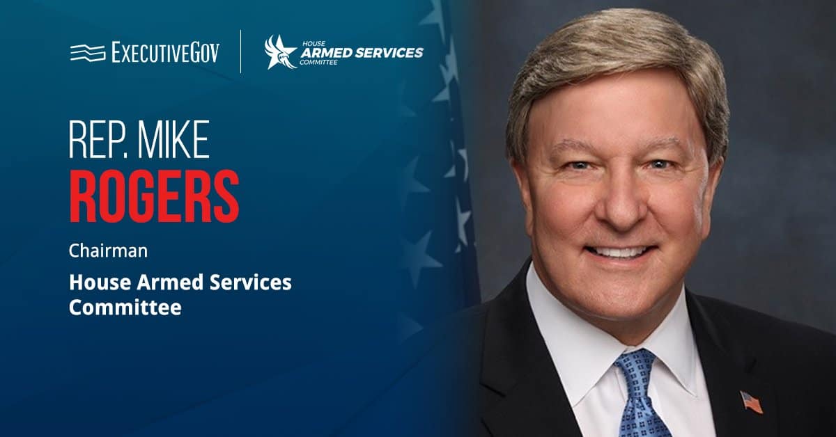 Rep. Mike Rogers. The HASC chairman said he is seeking $450 billion in defense funding through a  reconciliation bill.