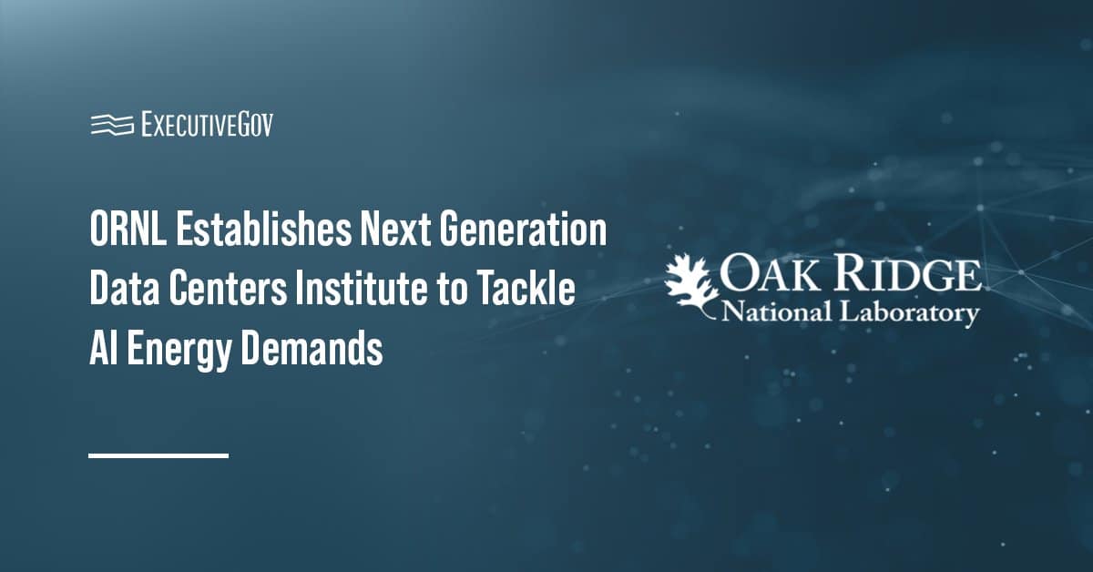 Oak Ridge National Laboratory logo. ORNL formed the Next Generation Data Centers Institute