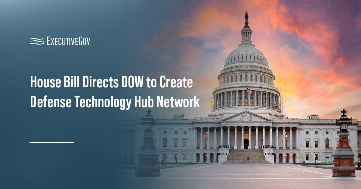 US Capitol. Bipartisan House lawmakers introduced legislation directing DOW to establish regional defense technology hubs.
