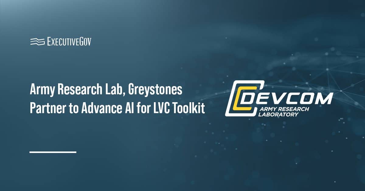 DEVCOM ARL seal. The Army’s DEVCOM ARL partnered with Greystones to advance the use of AI for LVC toolkit under CRADA.