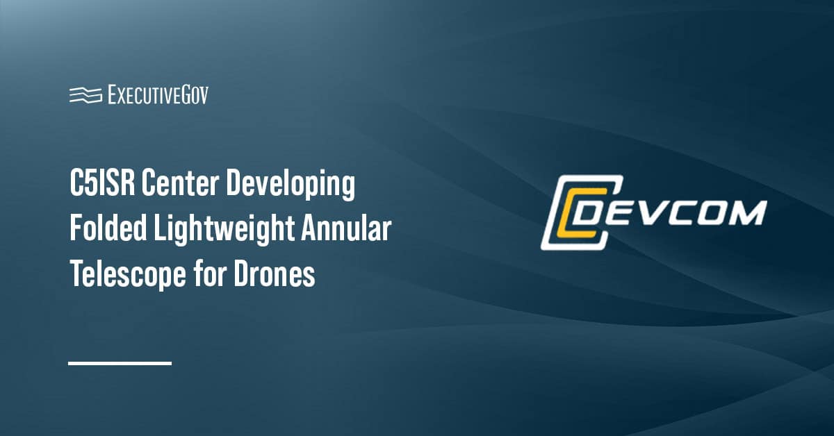 C5ISR Center logo. The U.S. Army's C5ISR Center is developing the Folded Lightweight Annular Telescope.