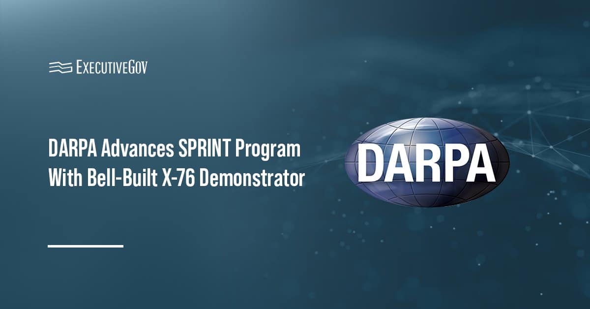 DARPA logo. DARPA has advanced development of the X-76 Demonstrator under its SPRINT Program.