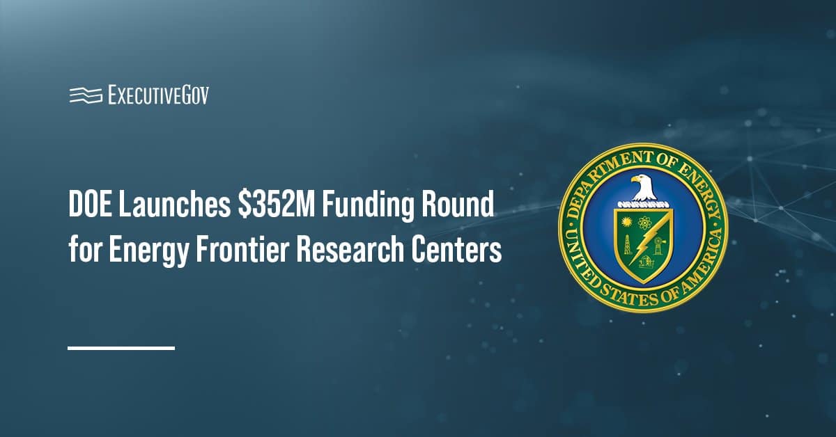 DOE logo. The Office of Science is seeking proposals for $352M to fund Energy Frontier Research Centers.