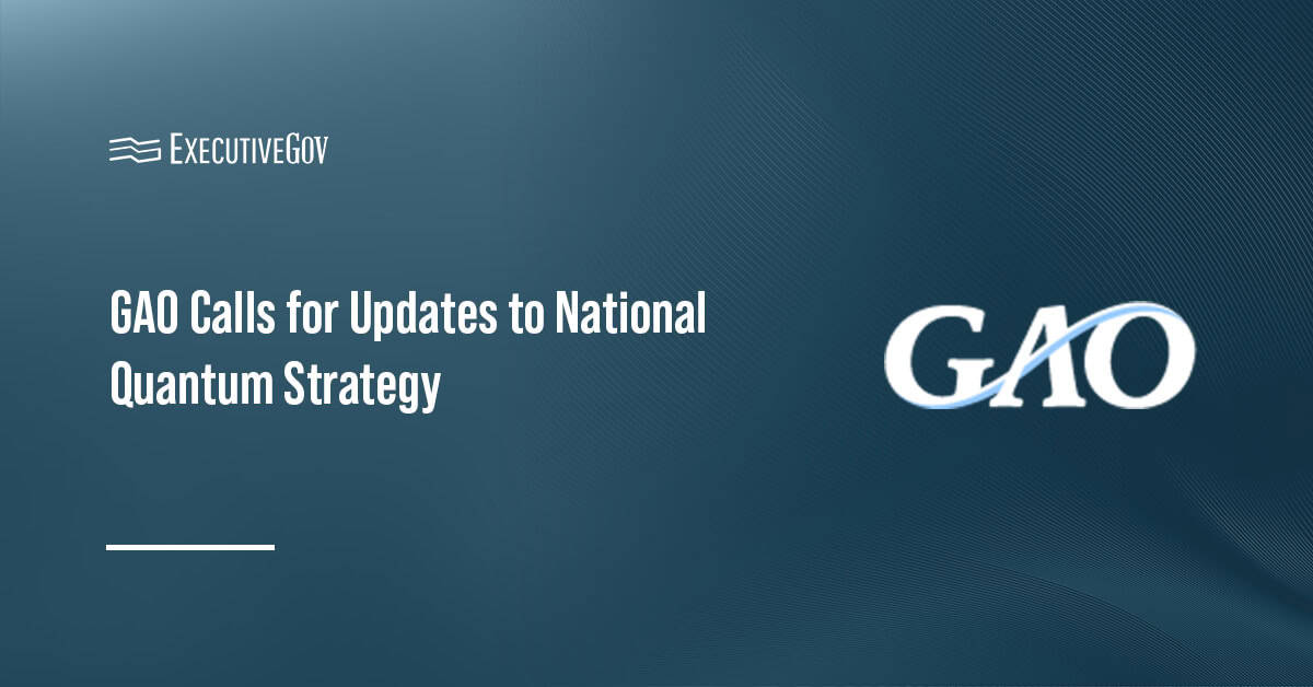GAO logo. The Government Accountability Office is urging for updates to the National Quantum Strategy.