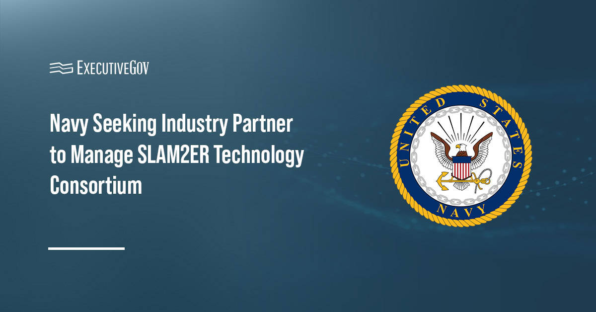 U.S. Navy logo. The U.S. Navy has issued an RFI for a consortium management firm