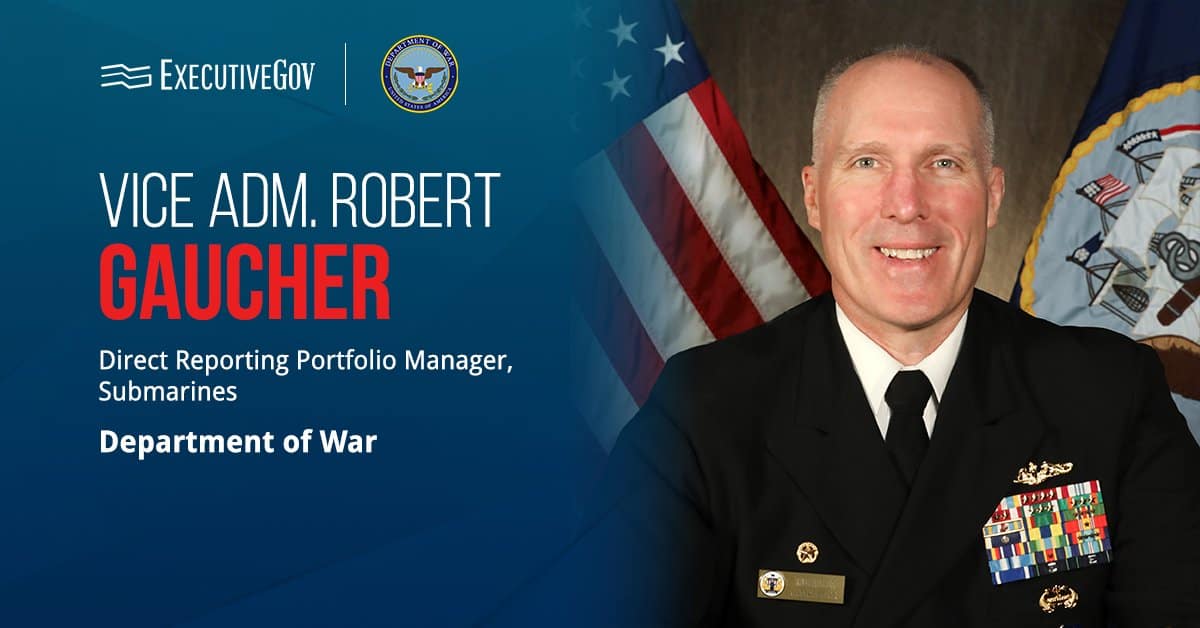 Vice Adm. Robert Gaucher, DPRM for submarines at DOW. Gaucher was confirmed by the Senate as DPRM for submarines in January
