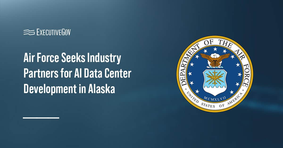 Department of the Air Force logo. DAF has issued a request for lease proposals for the development of AI data centers.